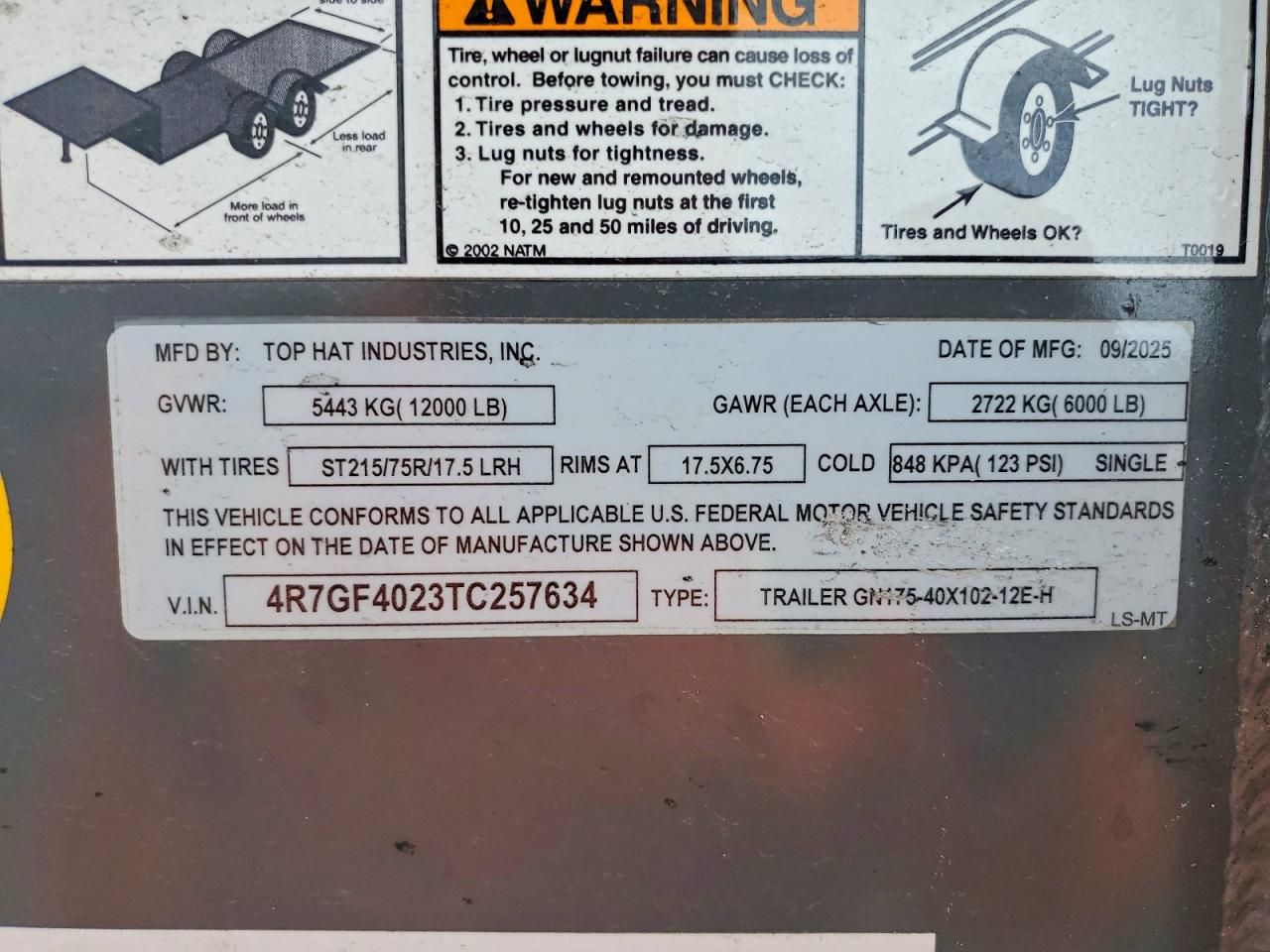 2026 Top Hat Equipment Trailer