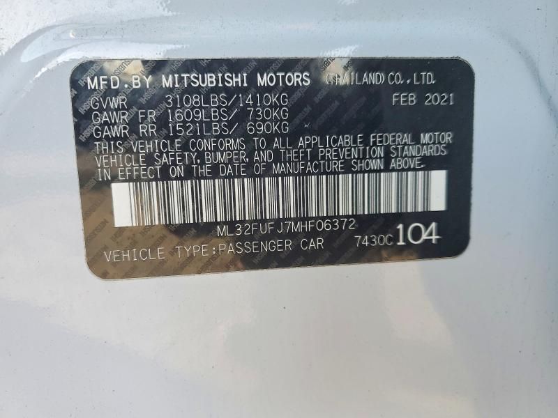 2021 Mitsubishi Mirage G4 es