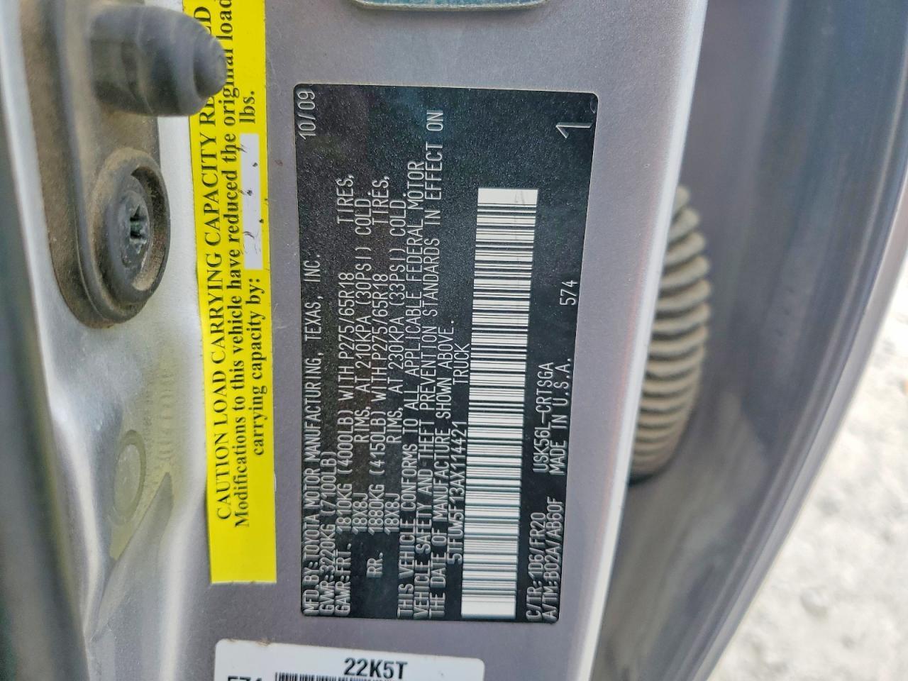 2010 Toyota Tundra Grade