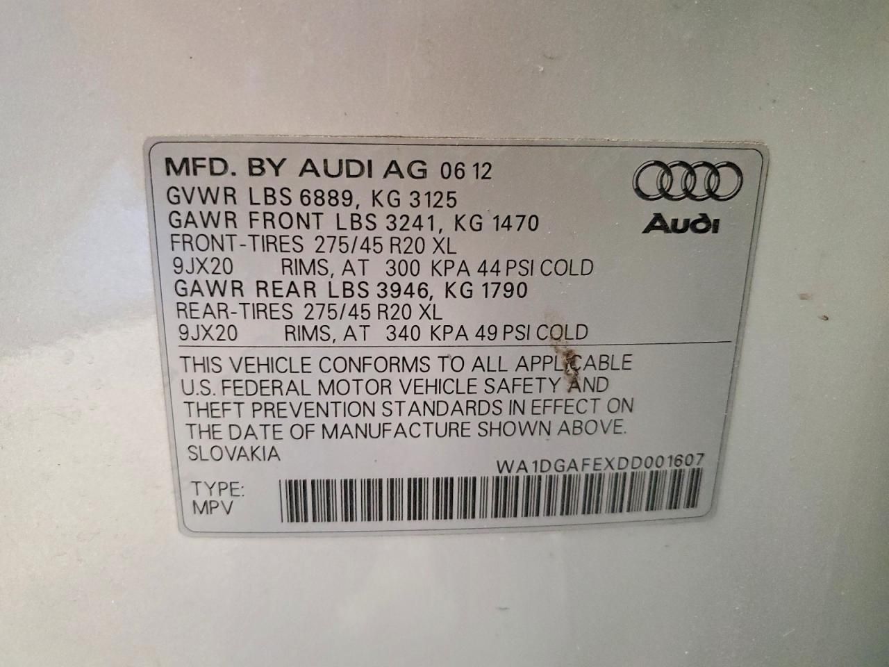 2013 Audi Q7 Prestige