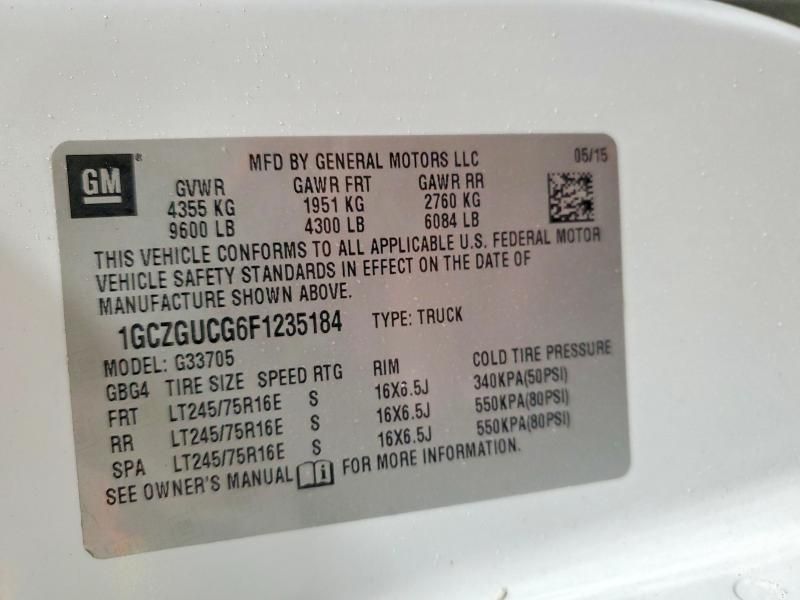 2015 Chevrolet Express 3500 Utility / Service van