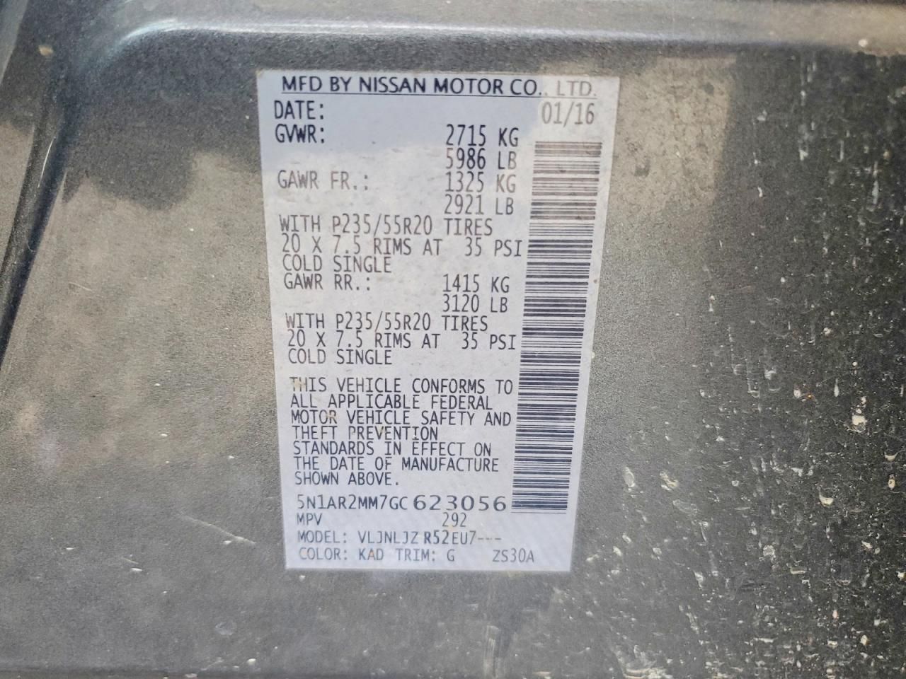 2016 Nissan Pathfinder s