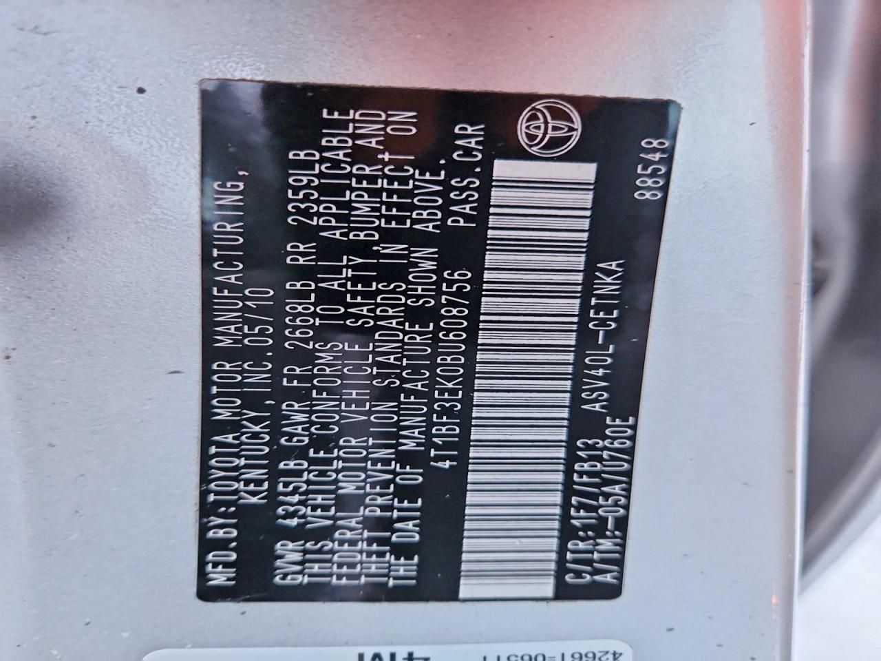 2011 Toyota Camry Base