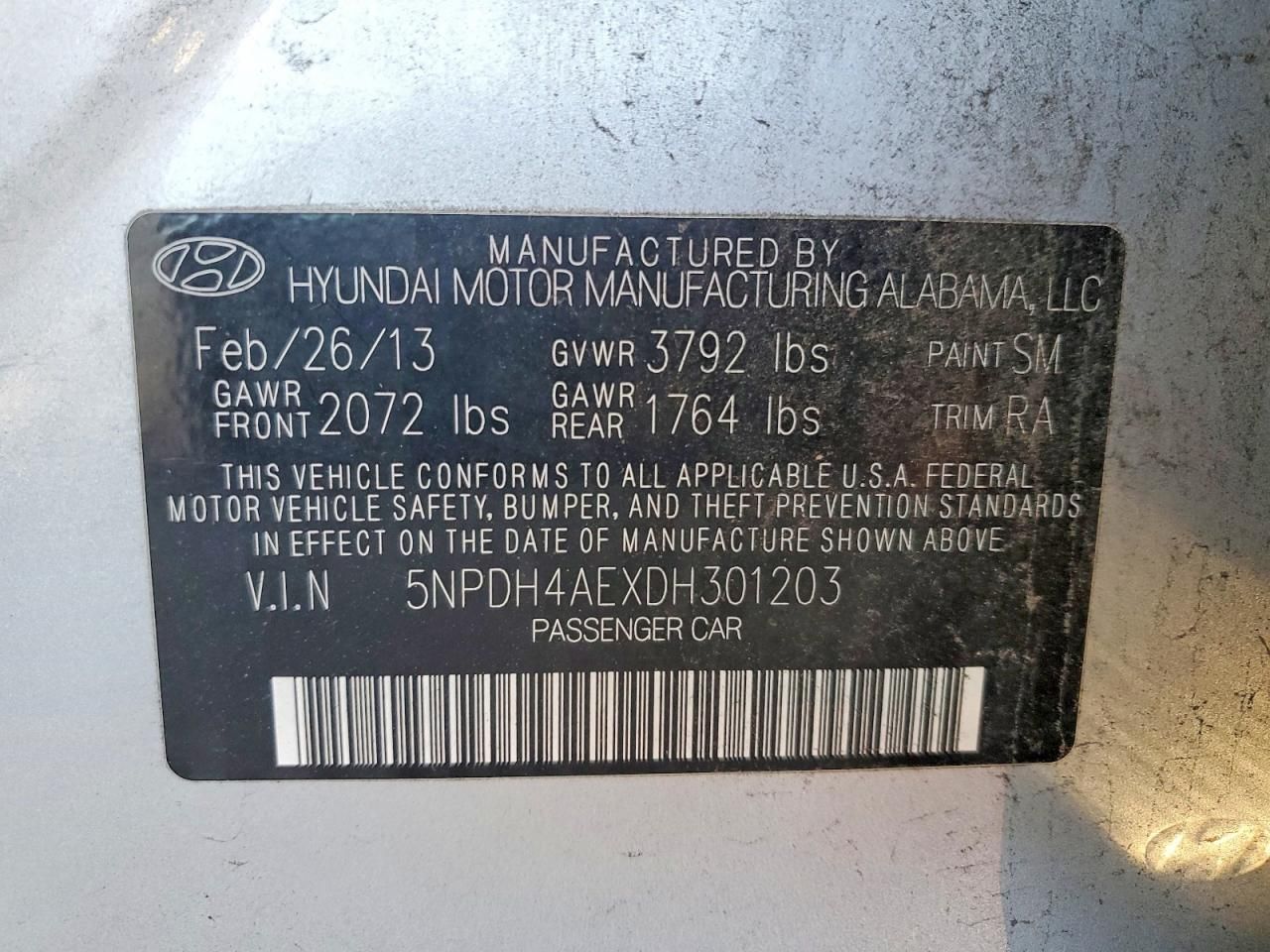 2013 Hyundai Elantra gls