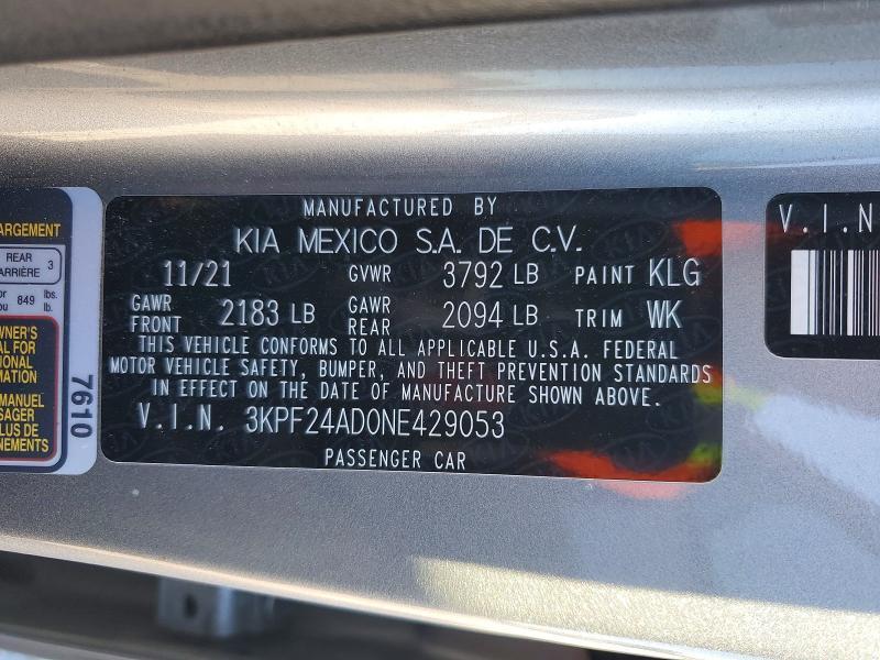 2022 KIA Forte fe