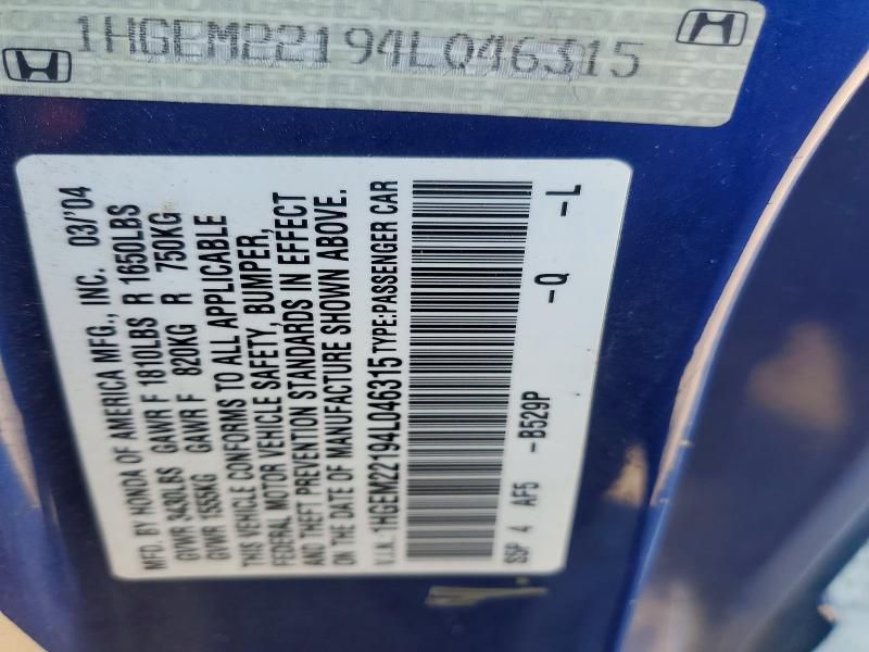 2004 Honda Civic dx vp