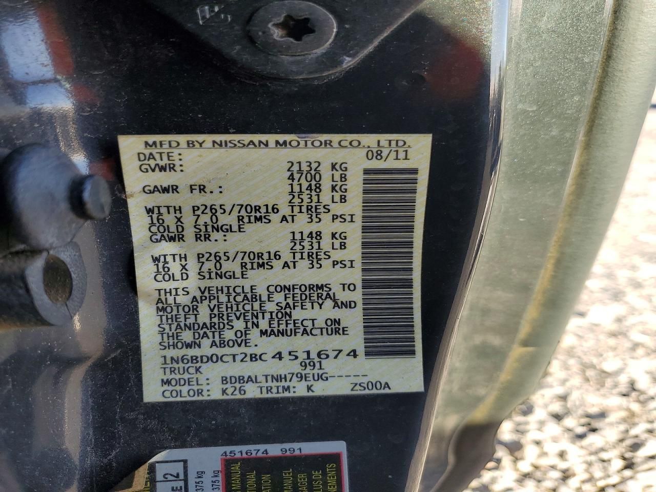 2011 Nissan Frontier s