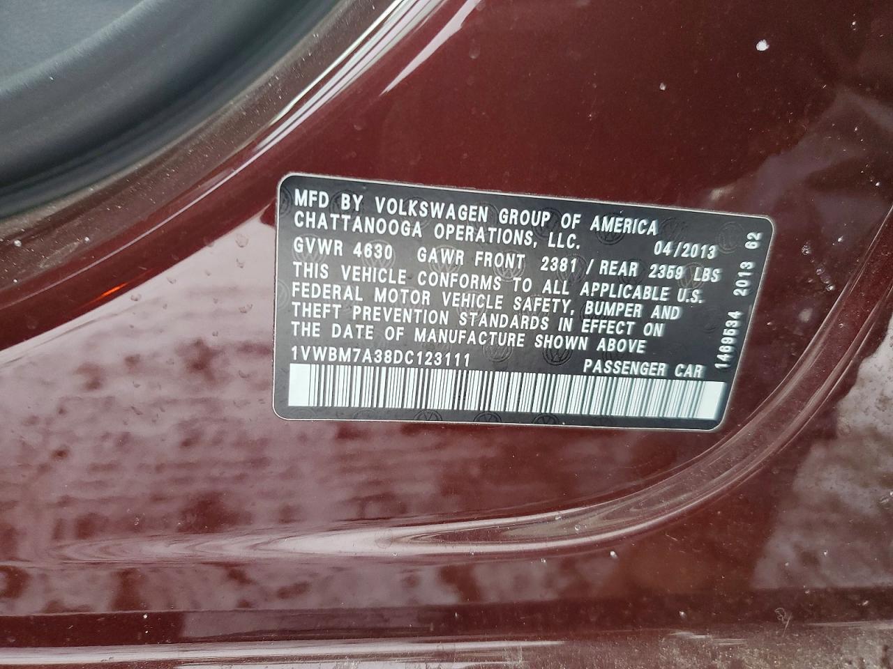 2013 Volkswagen Passat se