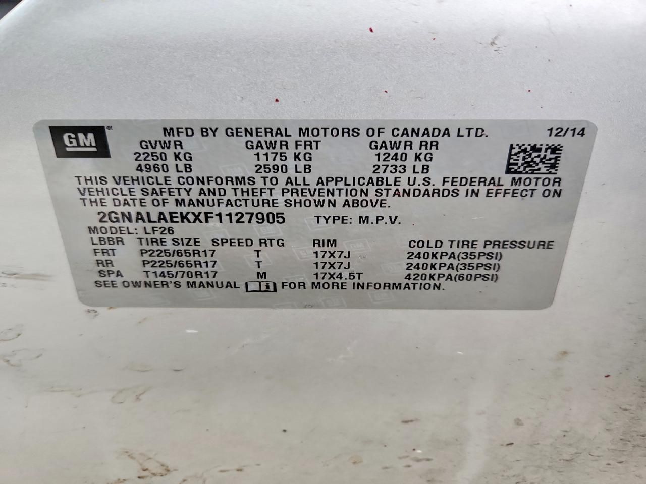 2015 Chevrolet Equinox ls