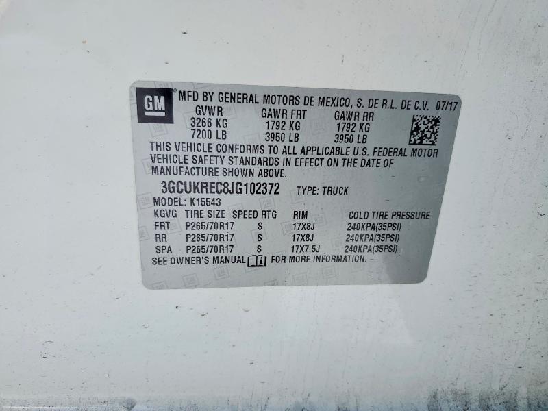 2018 Chevrolet Silverado K1500 lt