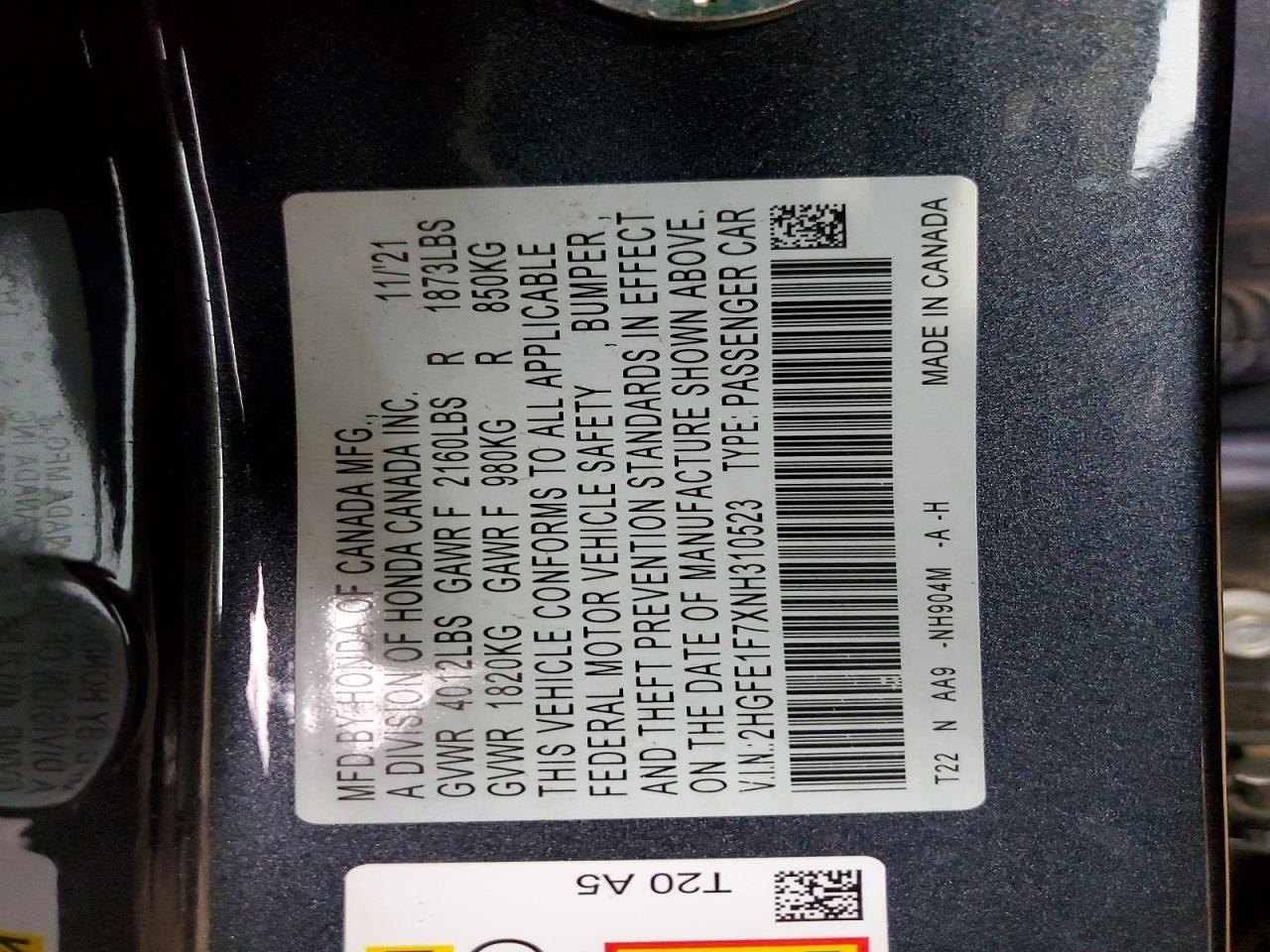 2022 Honda Civic ex