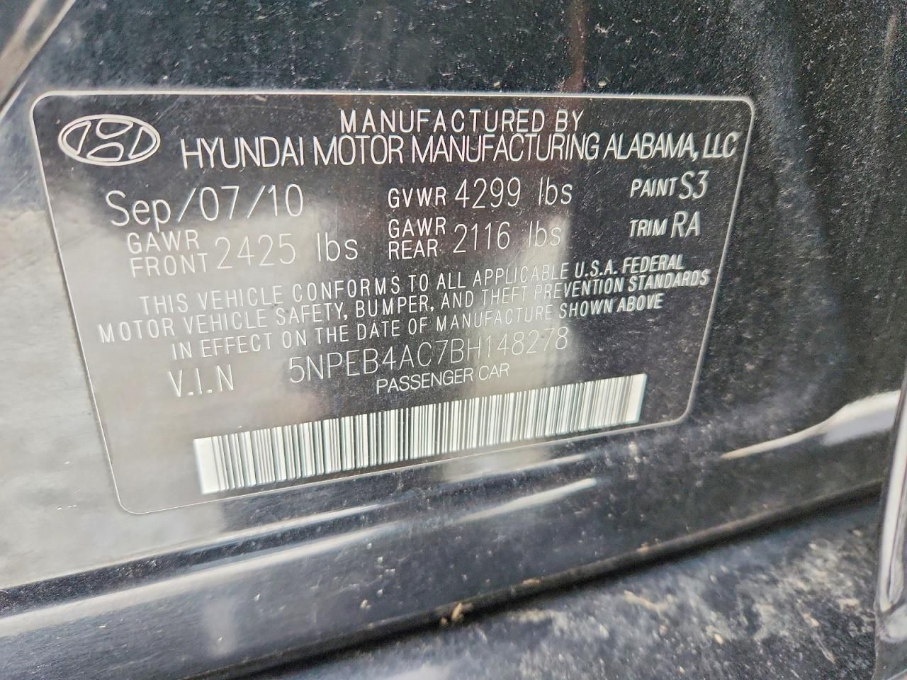 2011 Hyundai Sonata gls