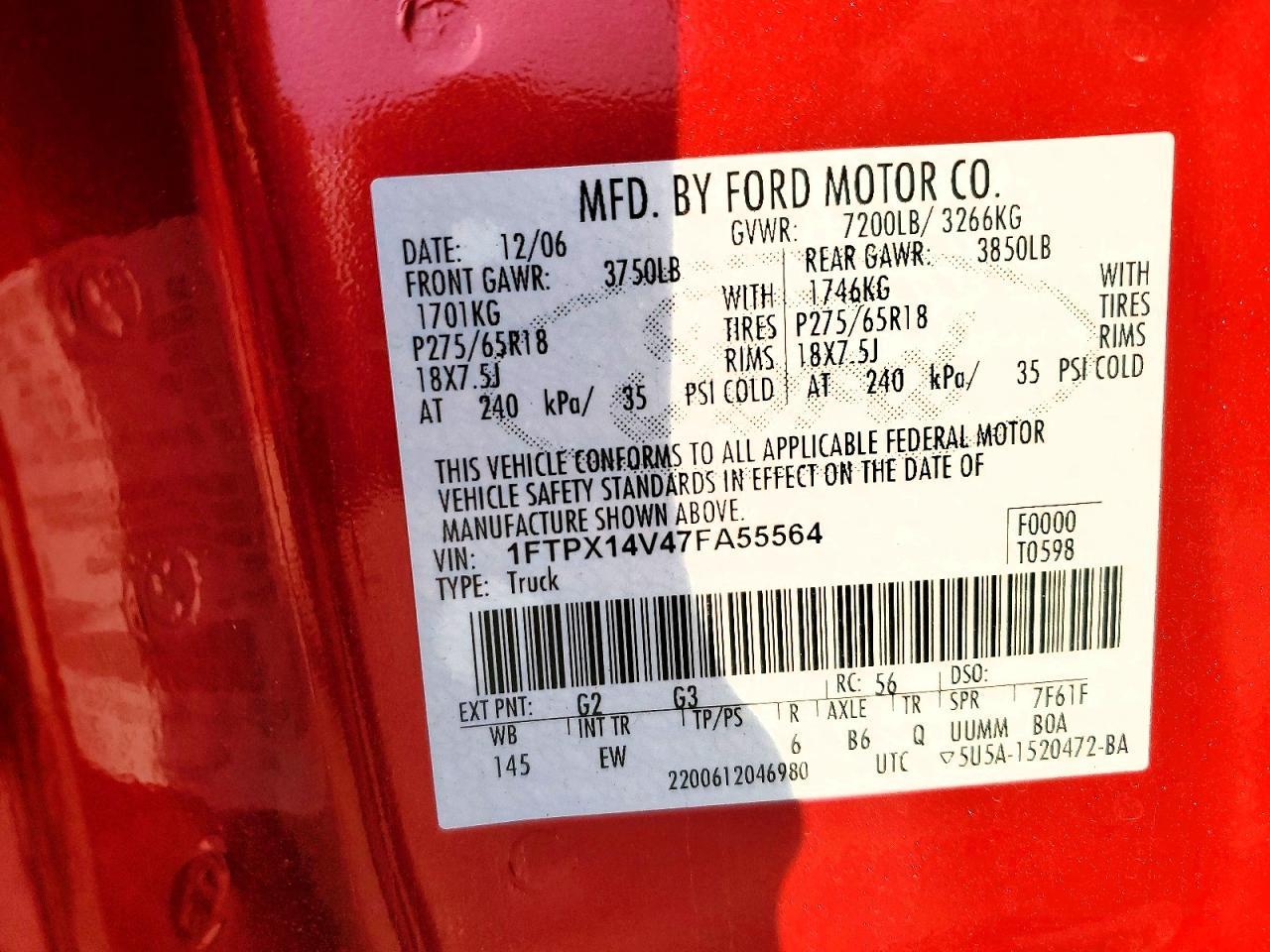2007 Ford F150