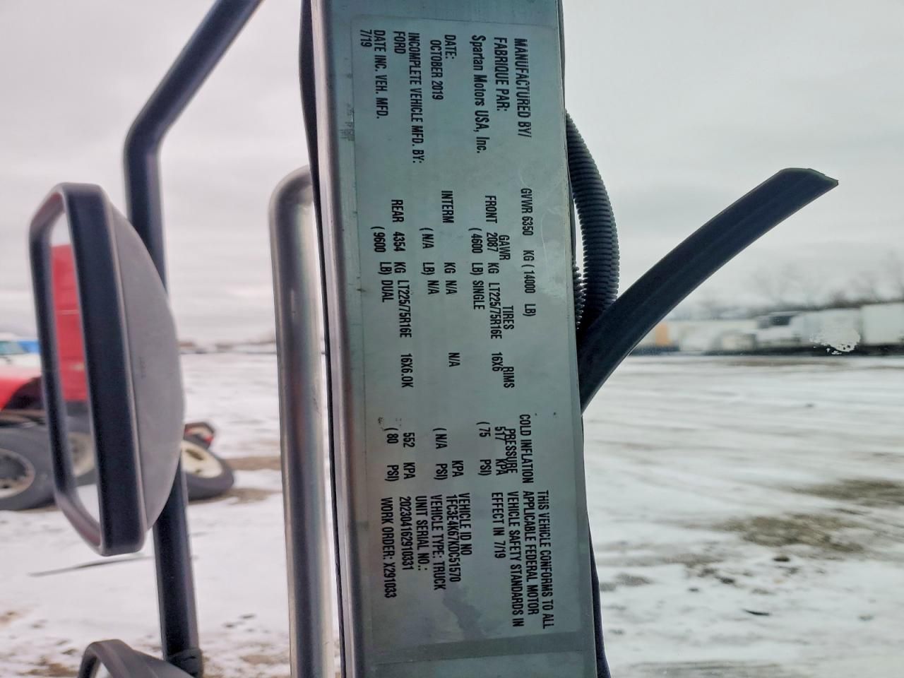 2019 Ford Econoline E450 Super Duty Commercial Stripped Chas