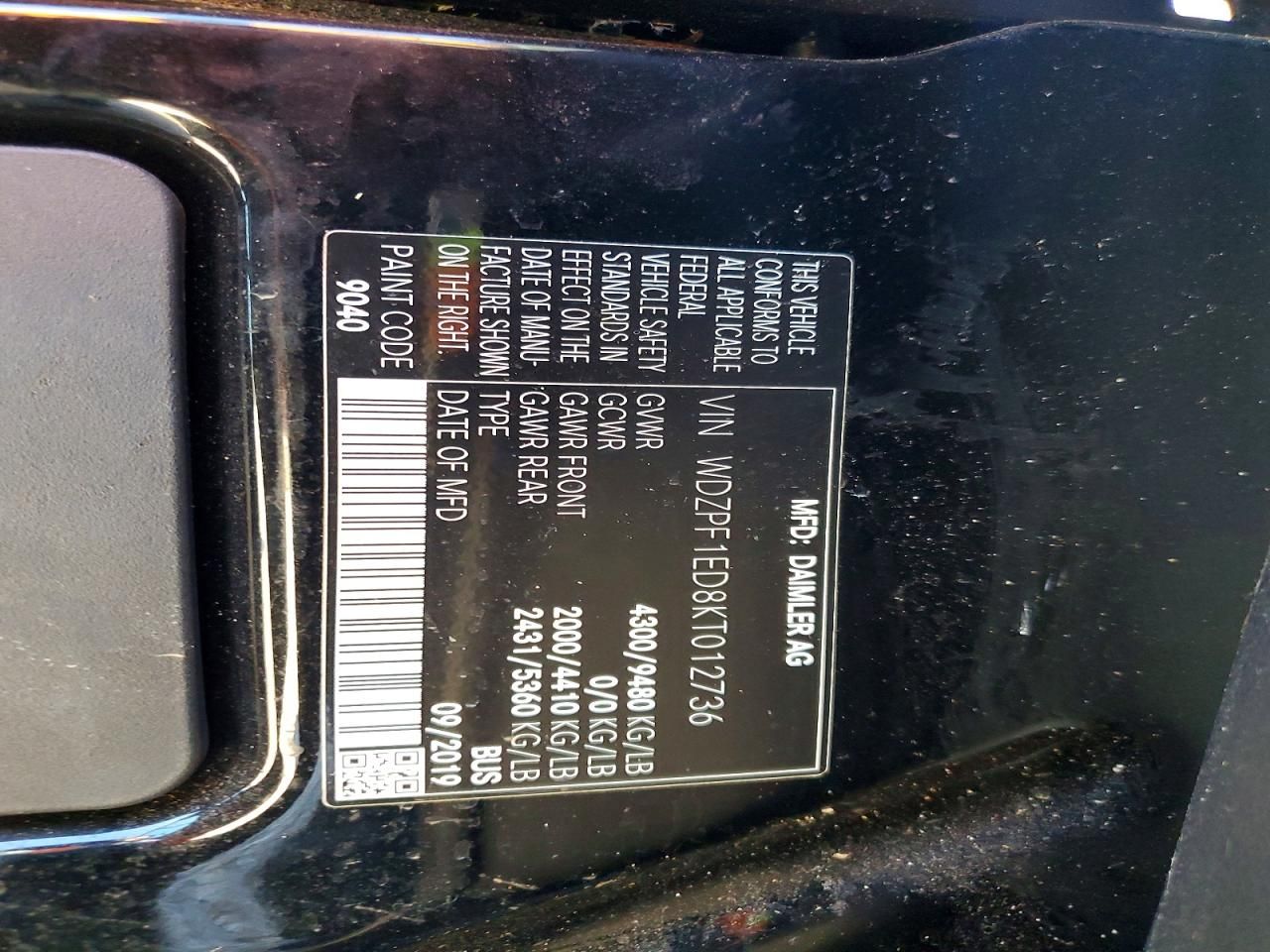 2019 Mercedes-Benz Sprinter 2500/3500