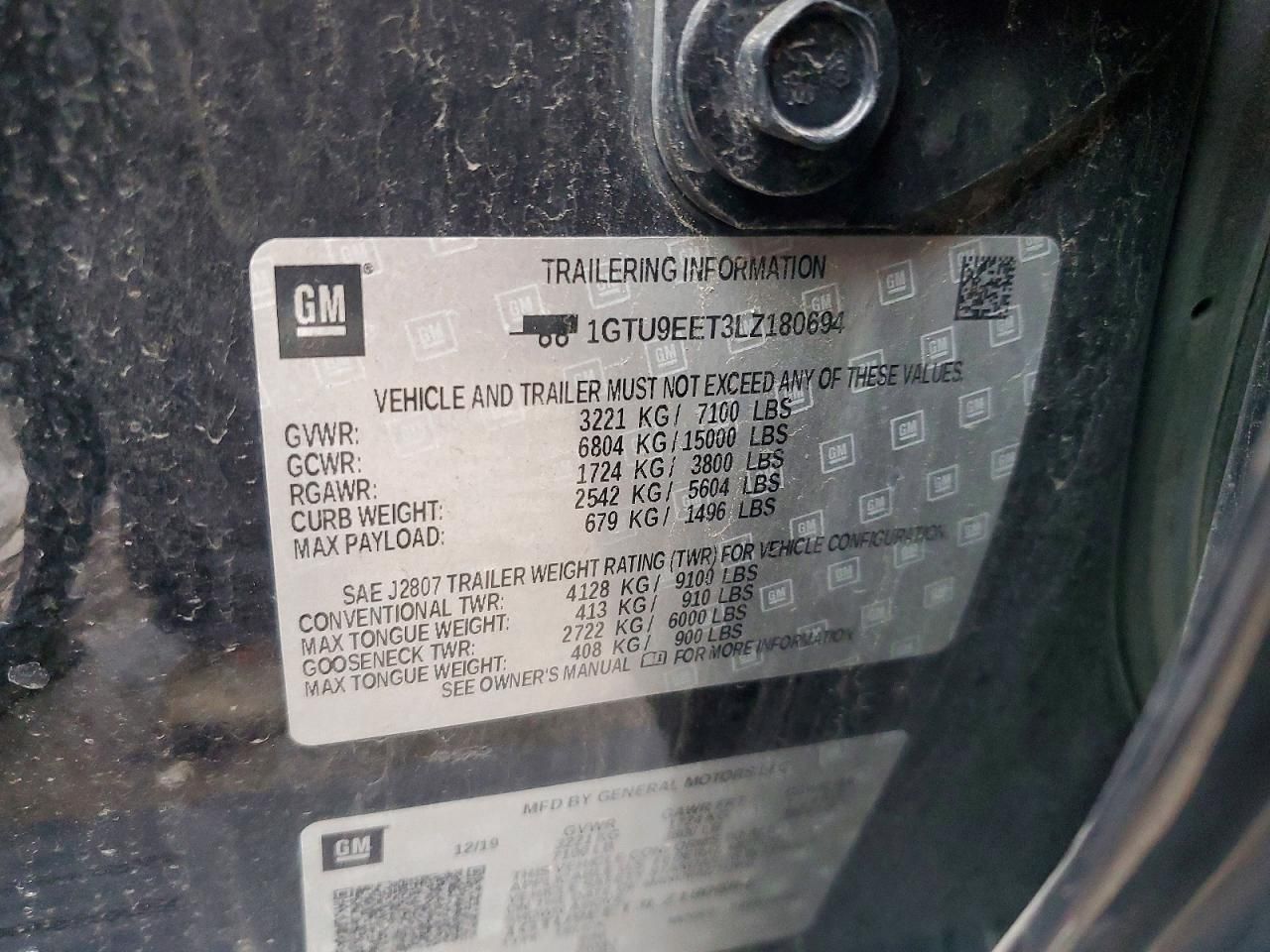 2020 GMC Sierra K1500 AT4