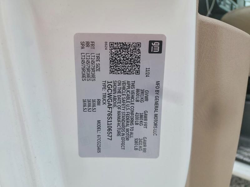 2025 Chevrolet Express G2500 Utility / Service van