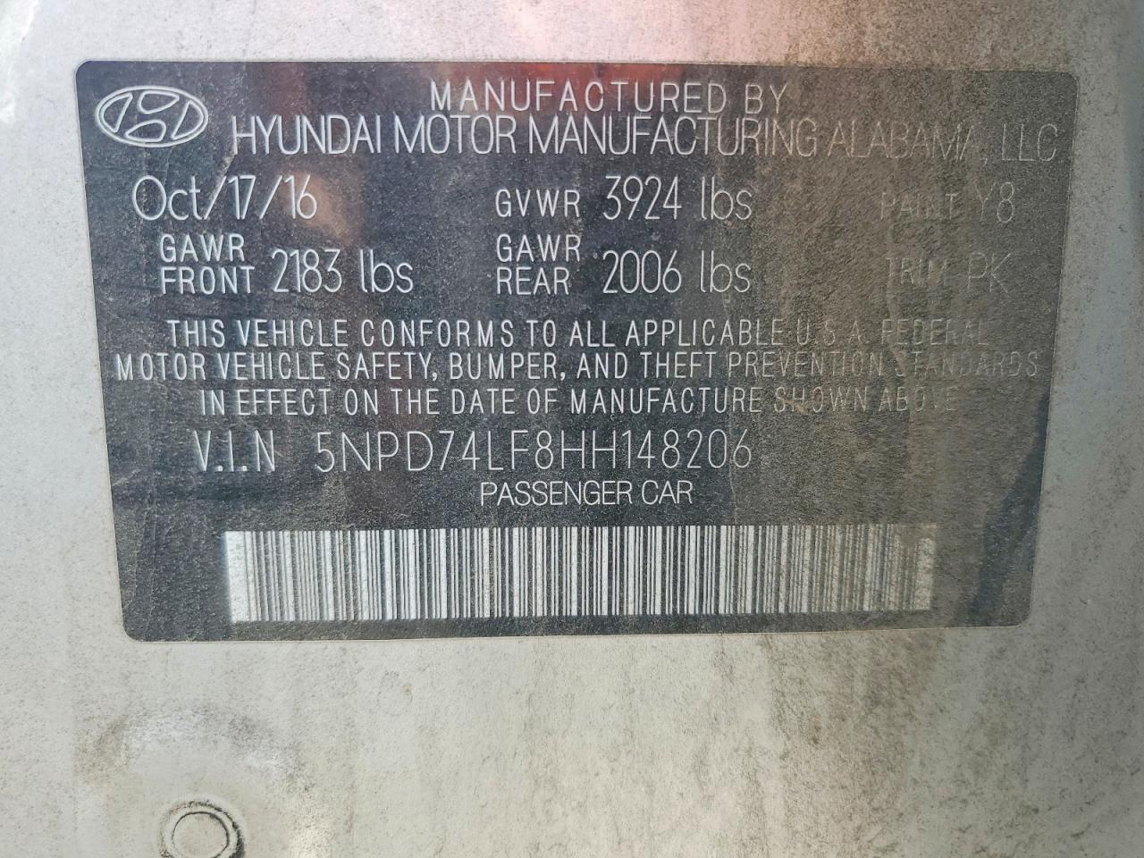 2017 Hyundai Elantra se