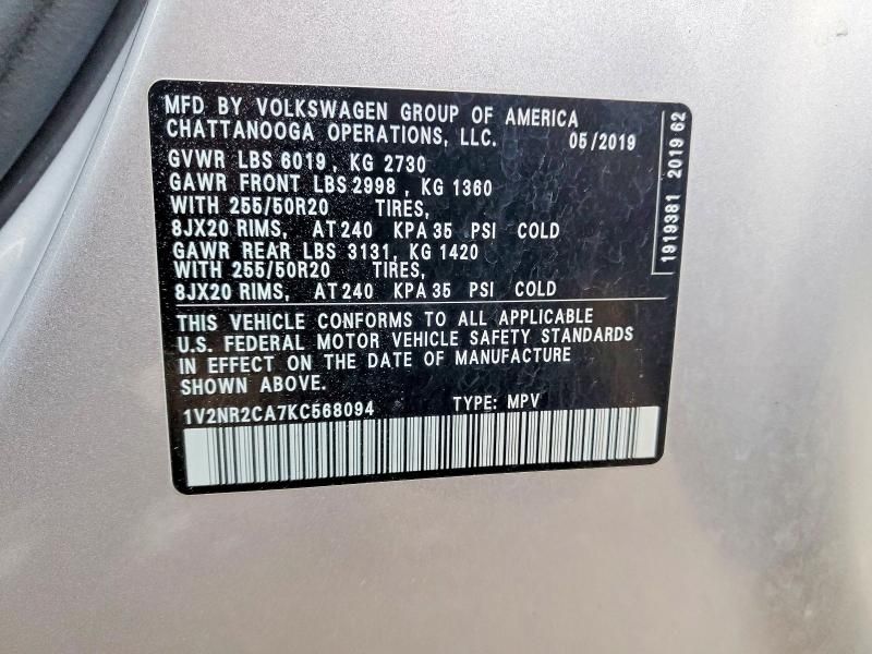 2019 Volkswagen Atlas sel Premium