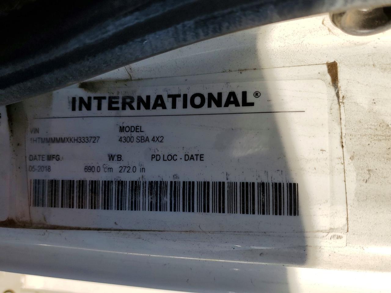 2019 International 4300 BOX Truck