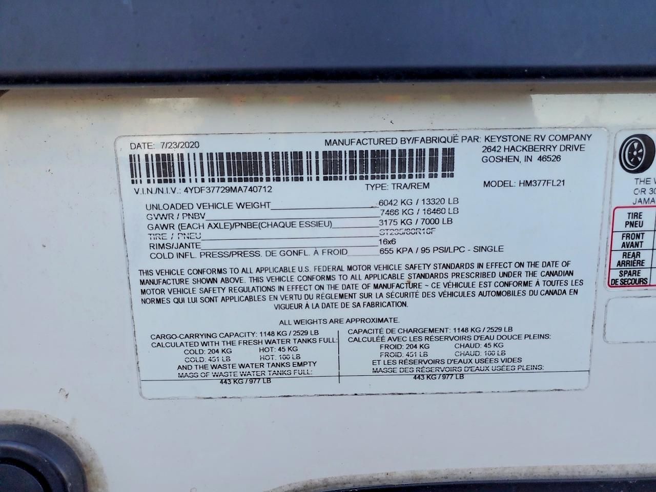 2021 Montana Recreational Vehicle (RV)