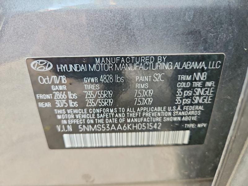 2019 Hyundai Santa fe Limited