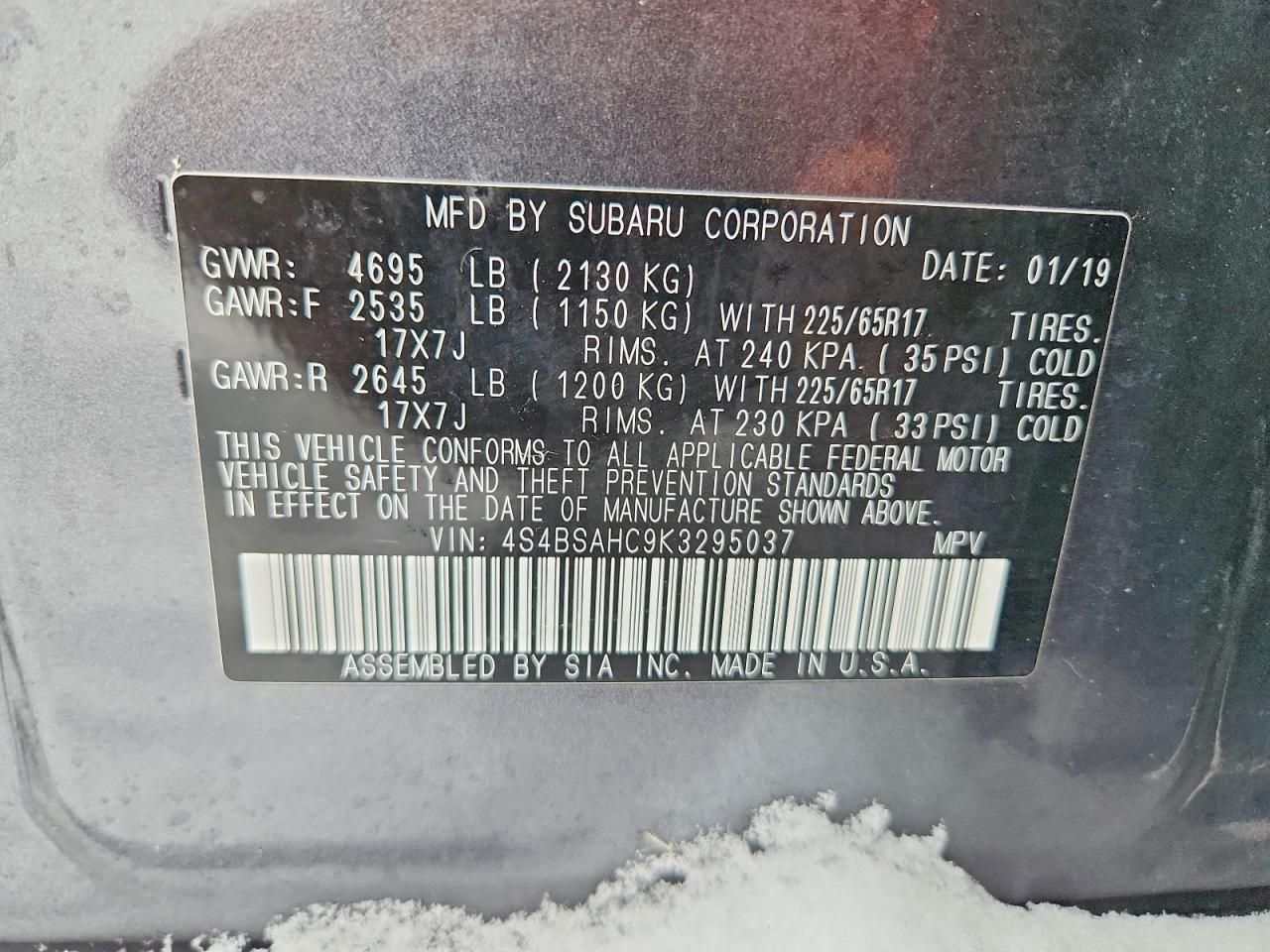 2019 Subaru Outback 2.5i Premium