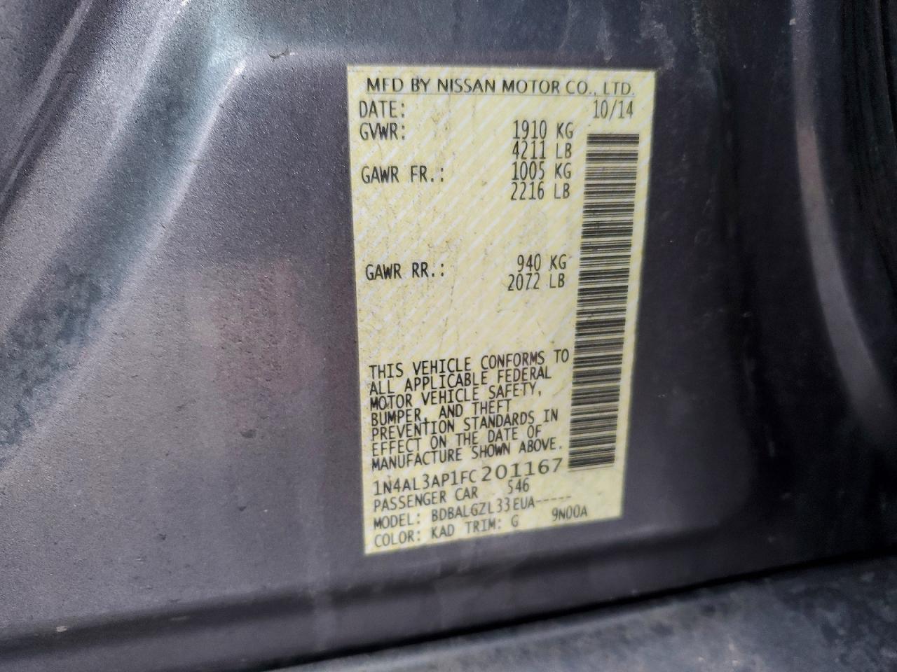 2015 Nissan Altima 2.5