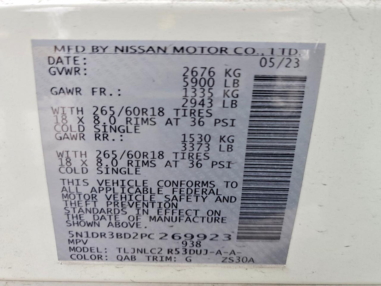 2023 Nissan Pathfinder sv