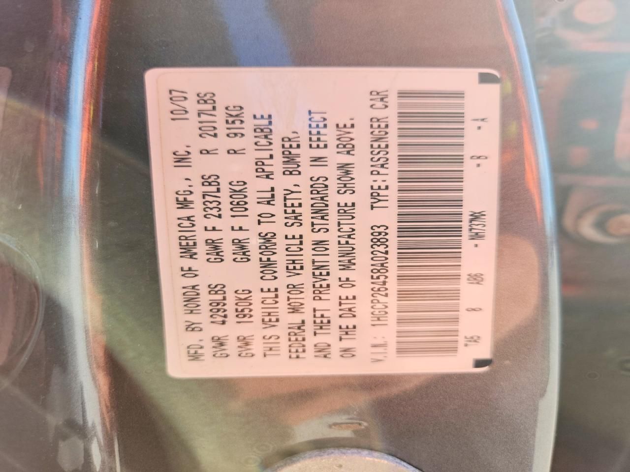 2008 Honda Accord lxp