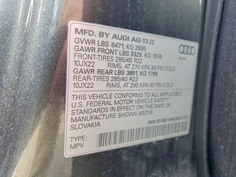 2022 Audi Q8 Premium Plus S-line