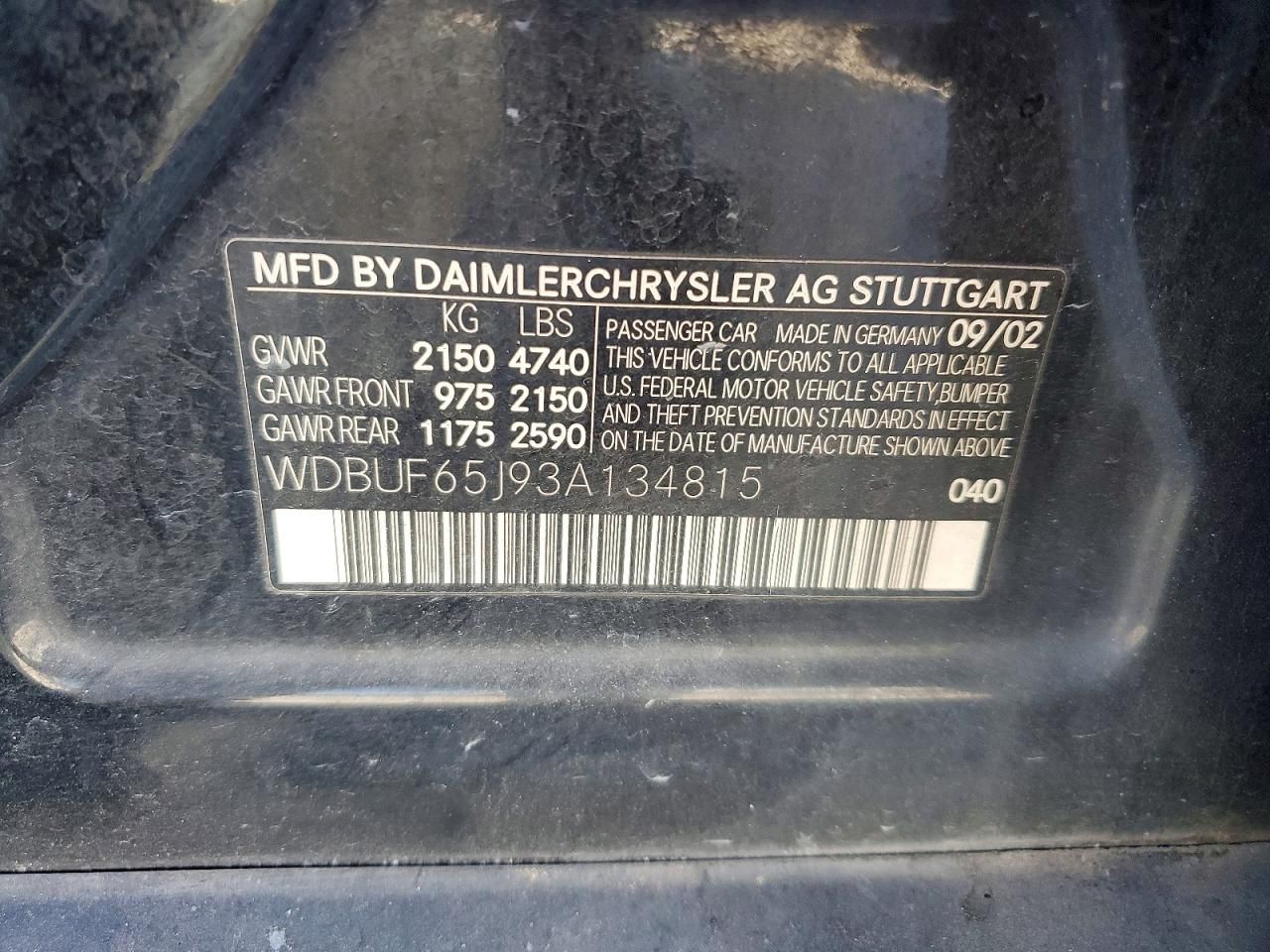 2003 Mercedes-Benz E 320