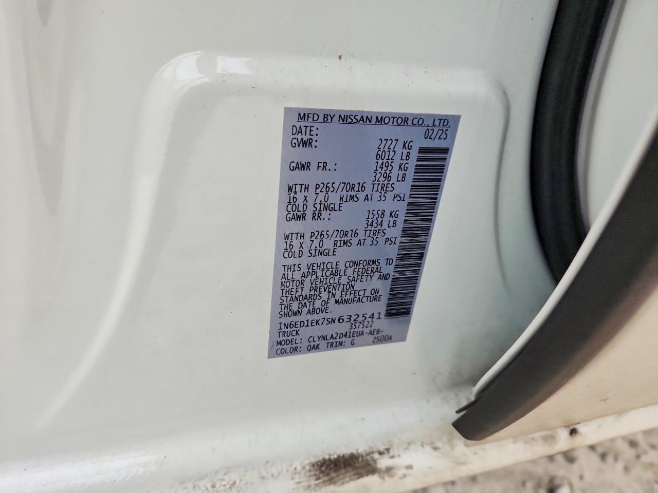 2025 Nissan Frontier S