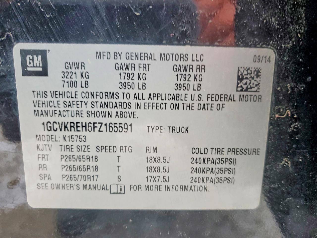 2015 Chevrolet Silverado K1500 lt