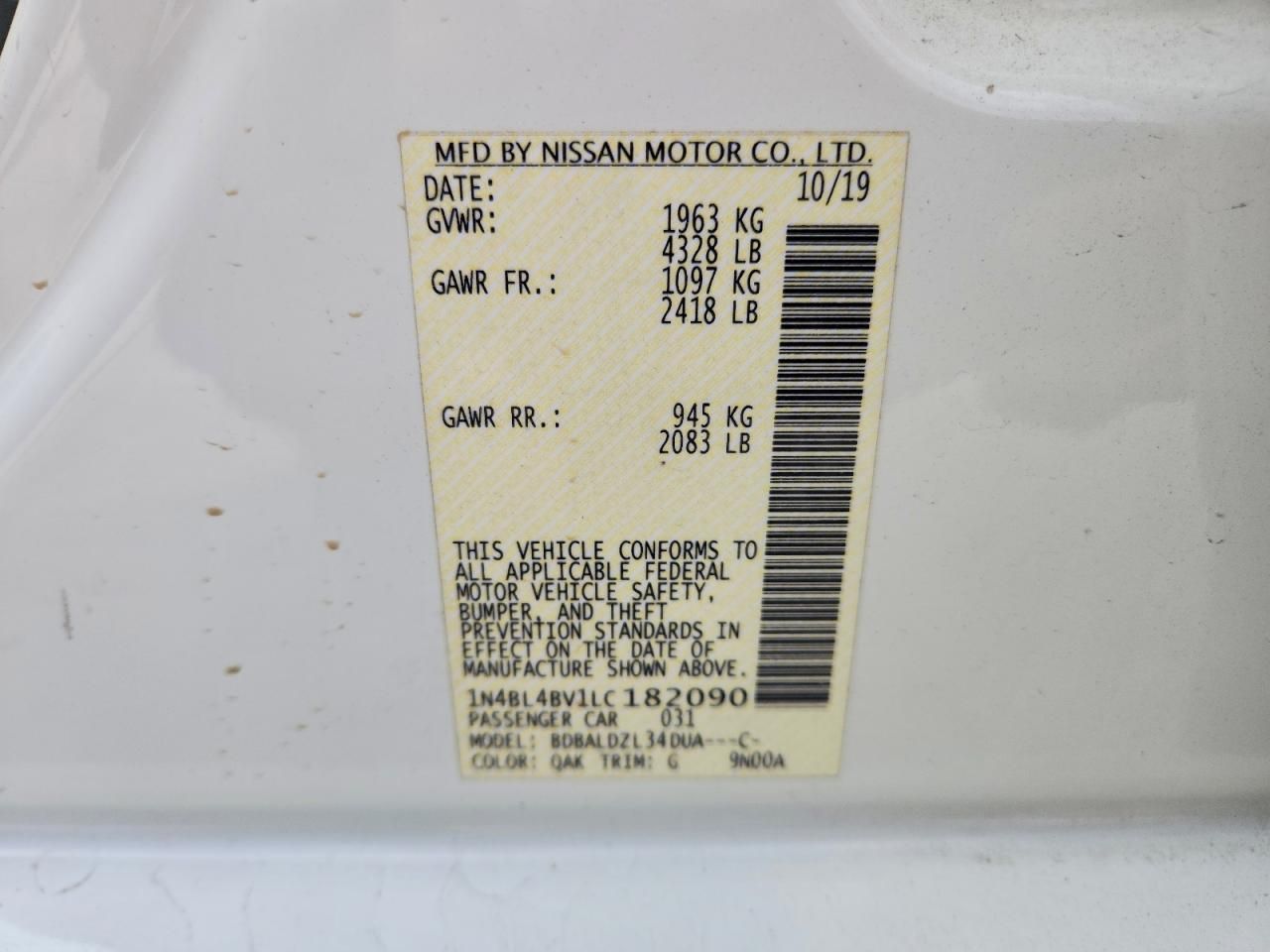 2020 Nissan Altima s