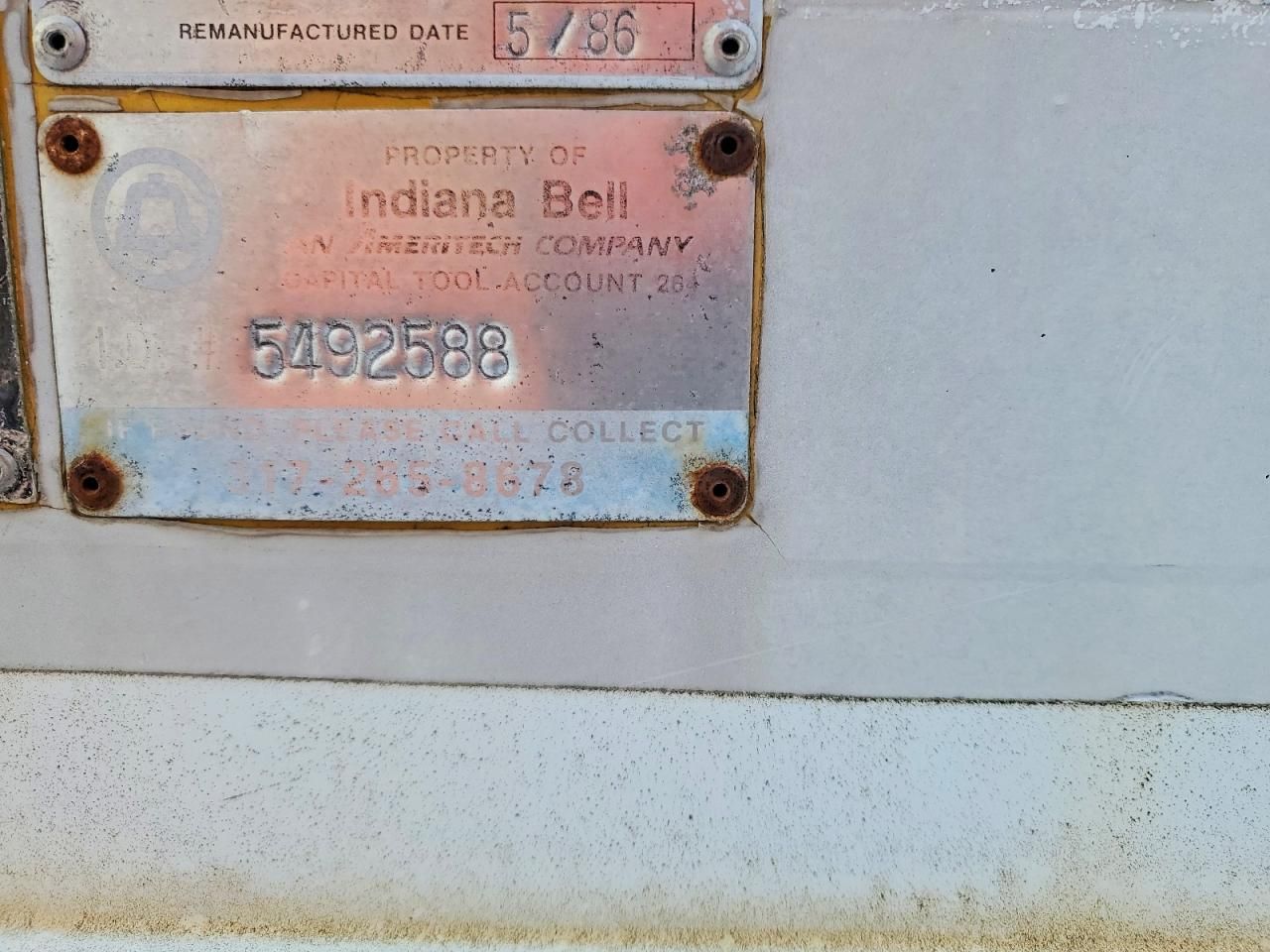 1978 Unknown 1977 Indiana Bell 1500-3B Manhole Support Trailer