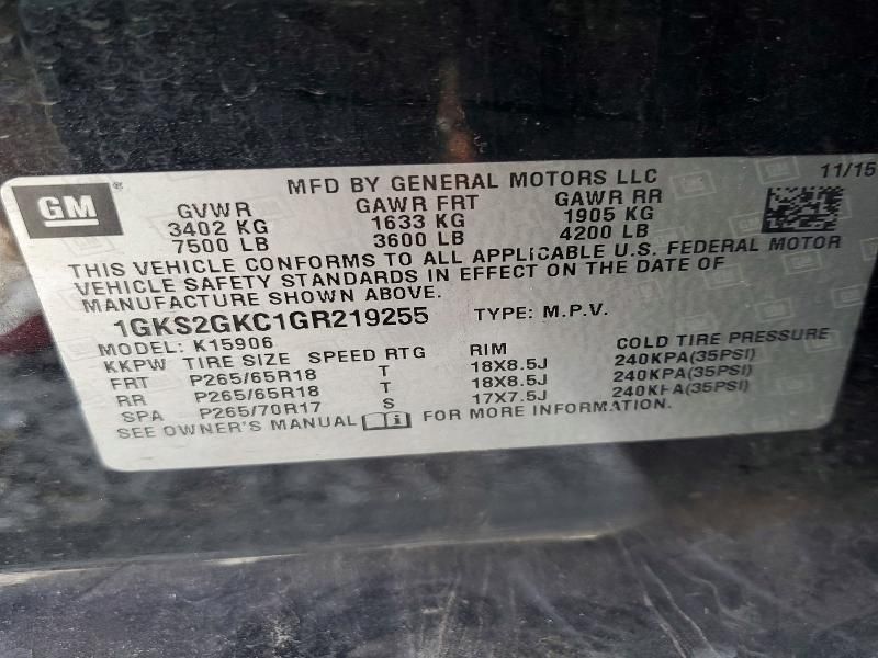 2016 GMC Yukon xl K1500 slt