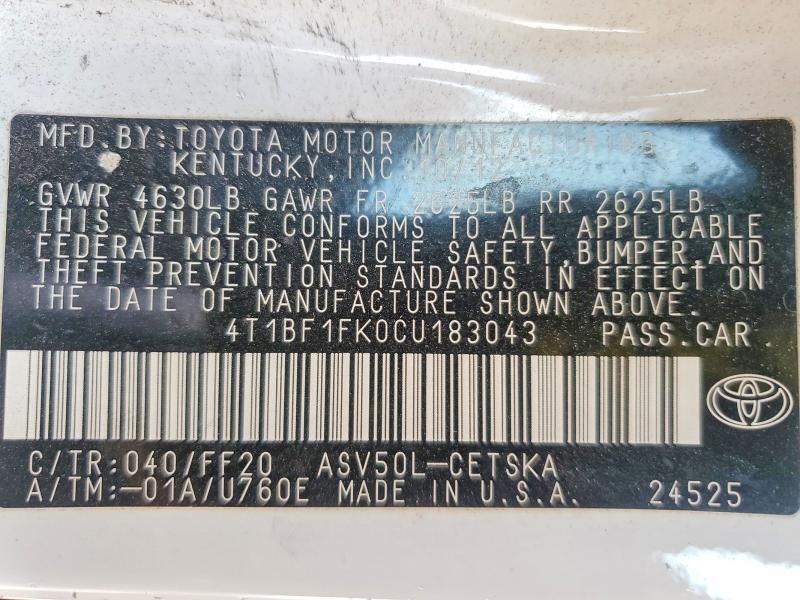 2012 Toyota Camry Base