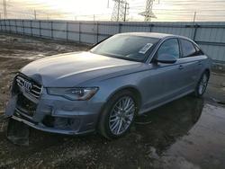 Salvage cars for sale from Copart Elgin, IL: 2016 Audi A6 Premium