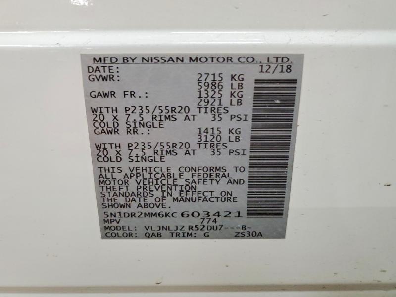 2019 Nissan Pathfinder s