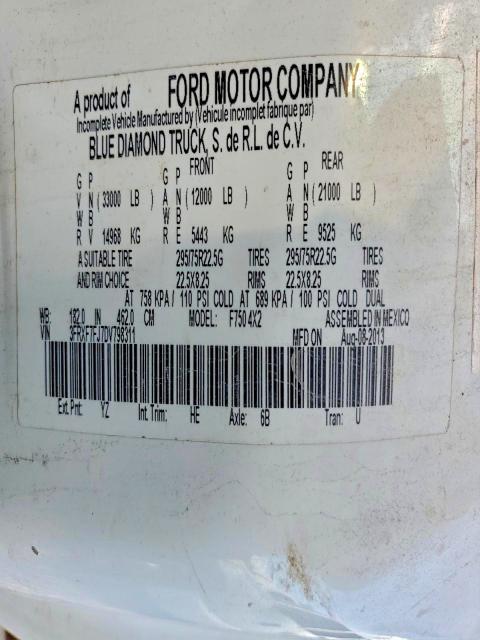 2013 Ford F750 Cable Placer Bucket Truck