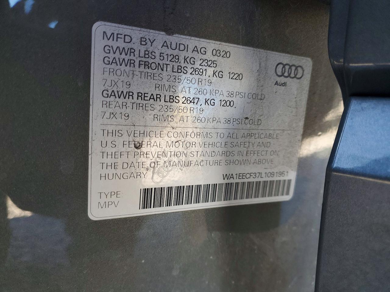 2020 Audi Q3 Premium Plus S-line