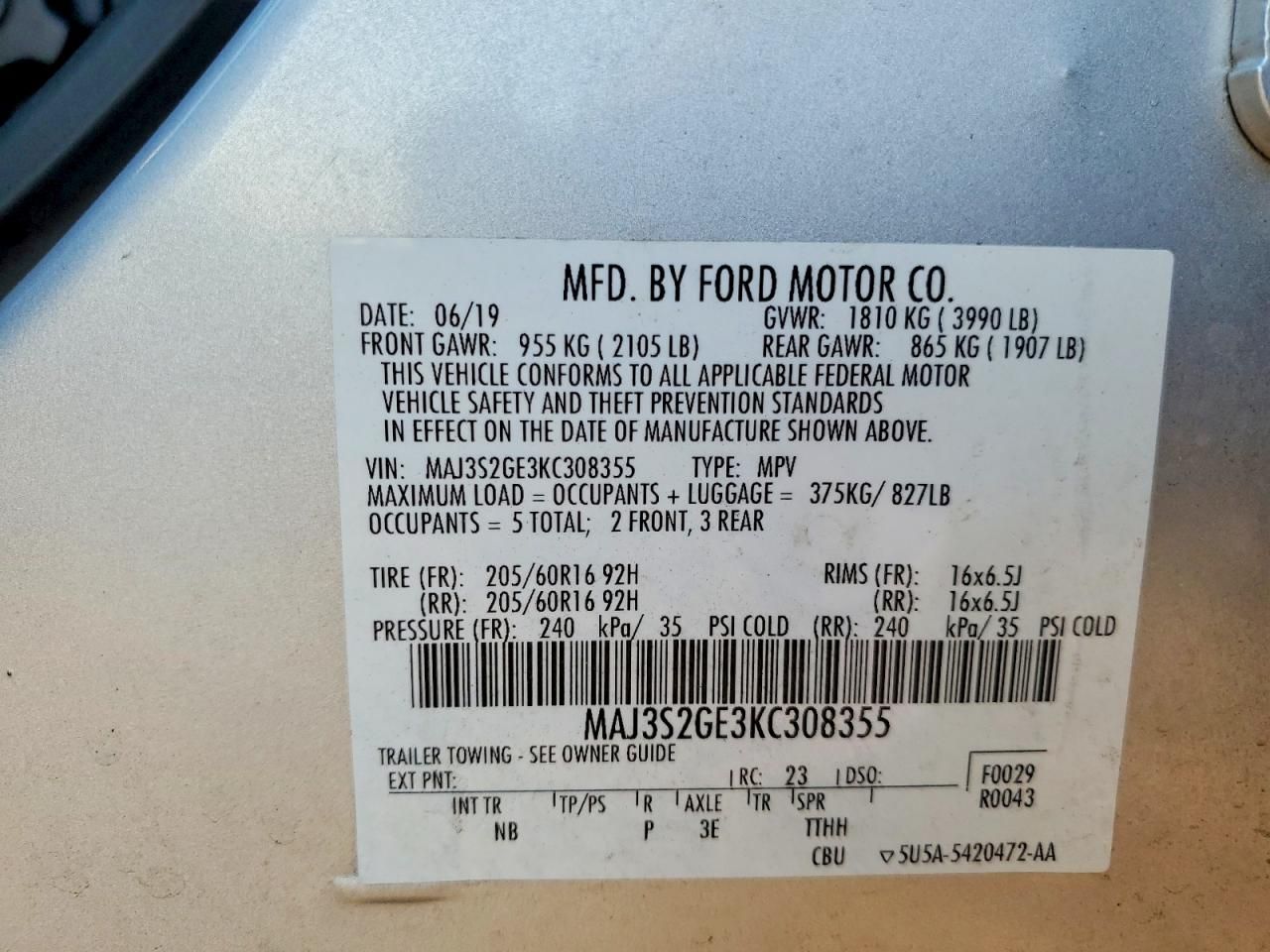 2019 Ford Ecosport se