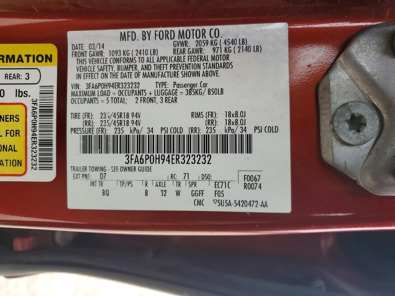 2014 Ford Fusion se