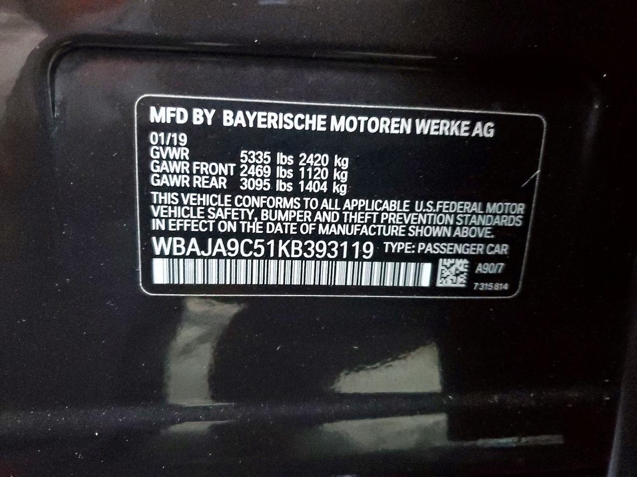 2019 BMW 530e