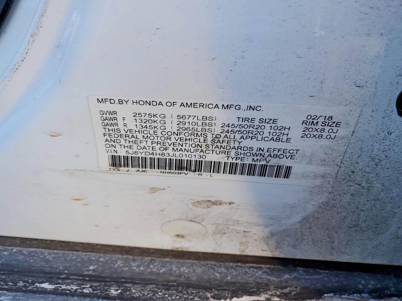 2018 Acura Mdx Advance