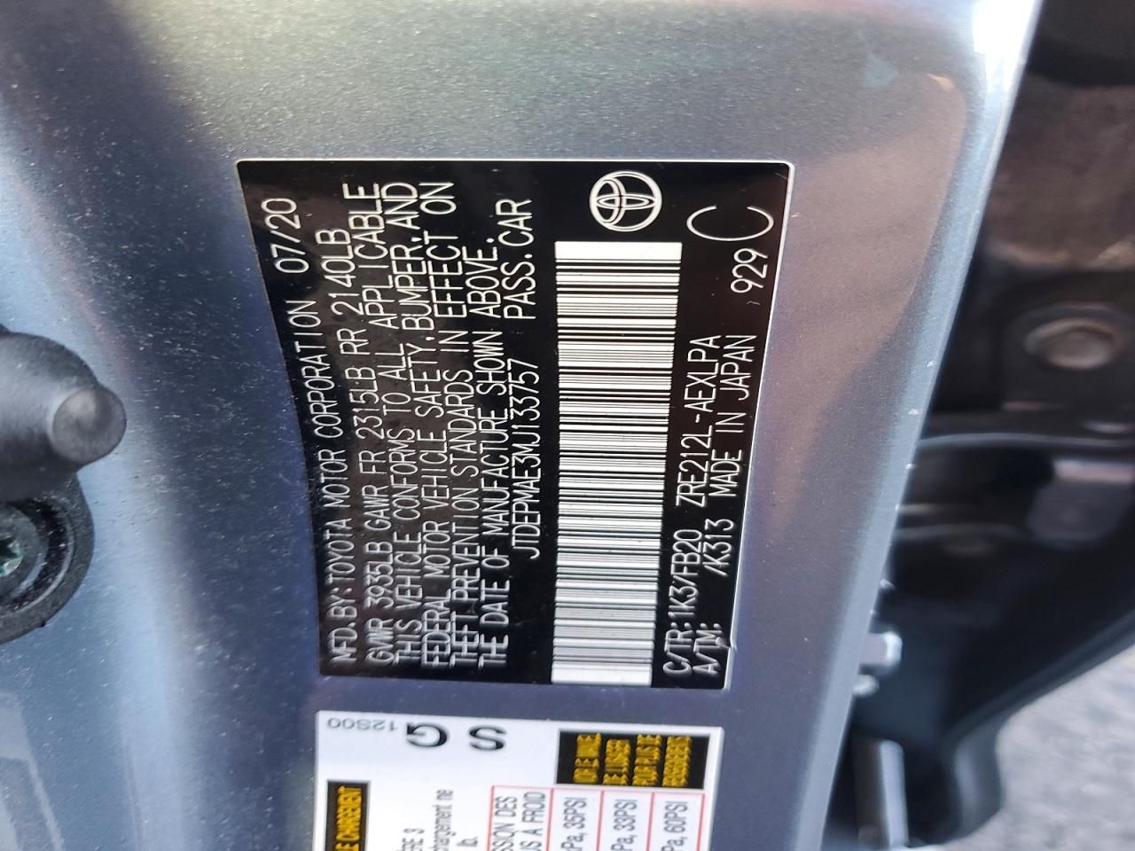 2021 Toyota Corolla le