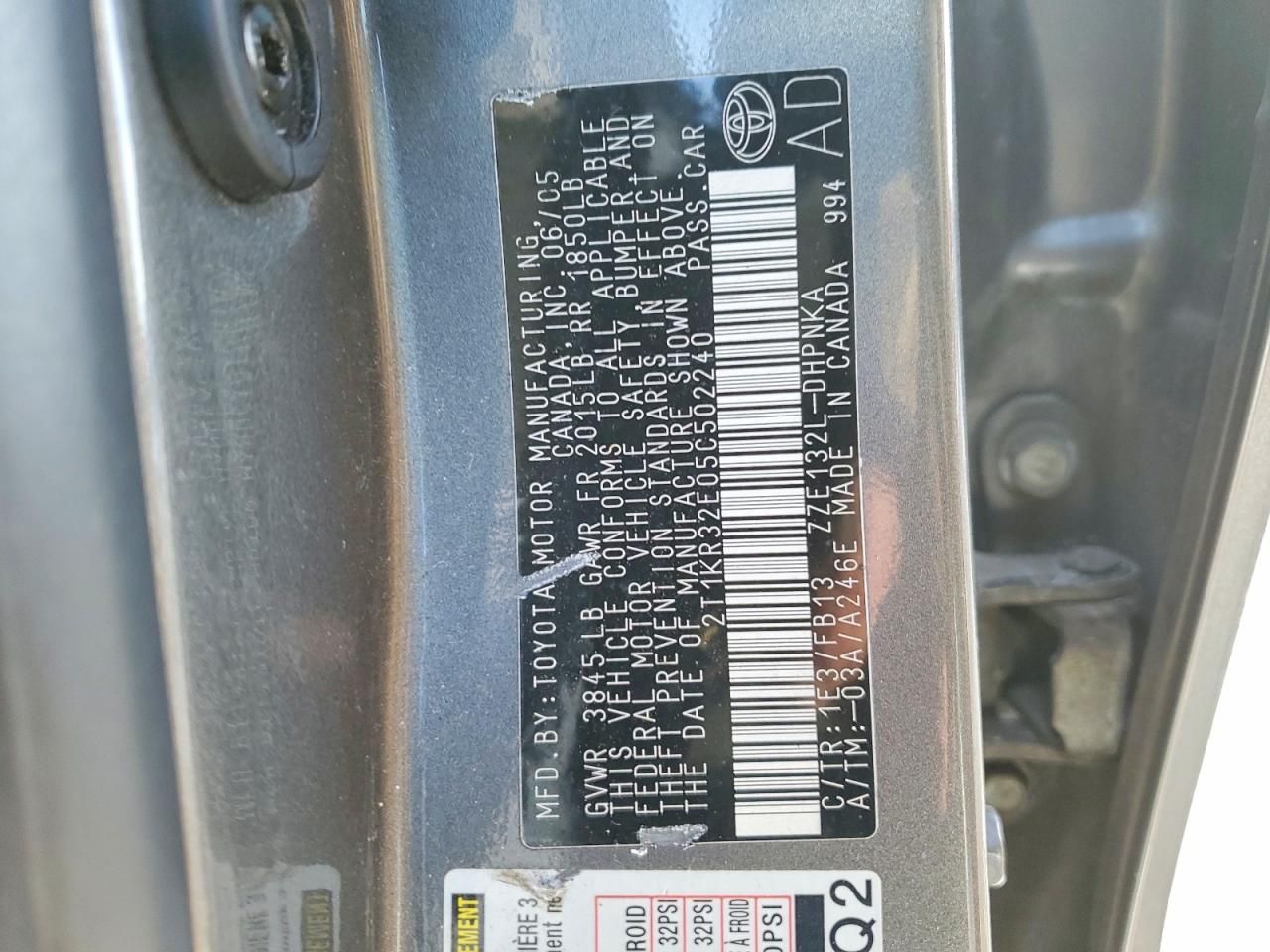 2005 Toyota Corolla Matrix xr