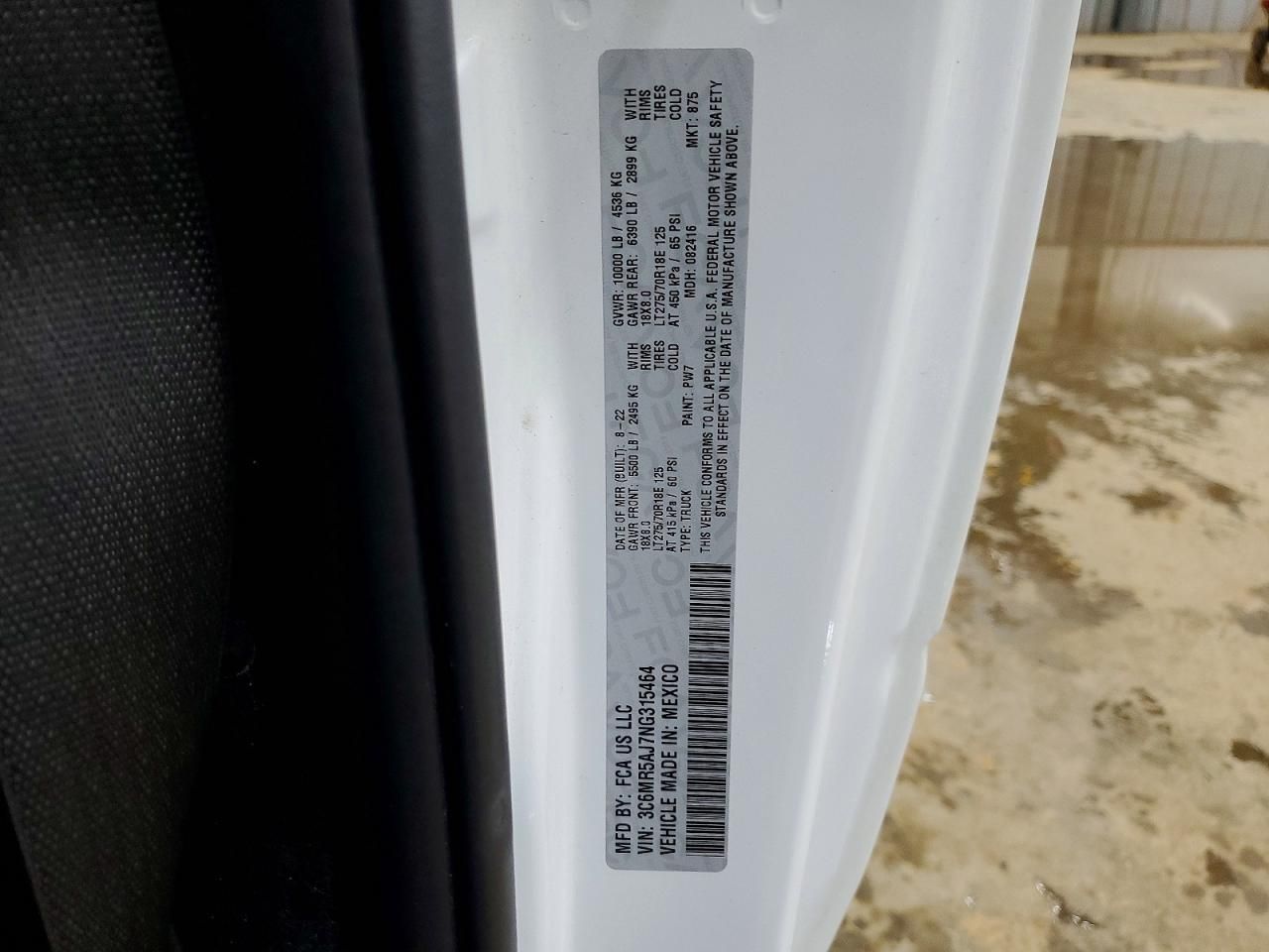 2022 Dodge Ram 2500 Tradesman 6.4l V8 4X4 8' box