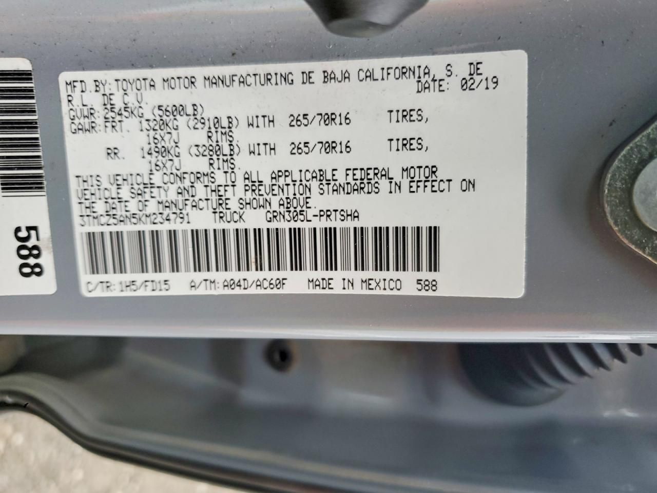 2019 Toyota Tacoma Double cab